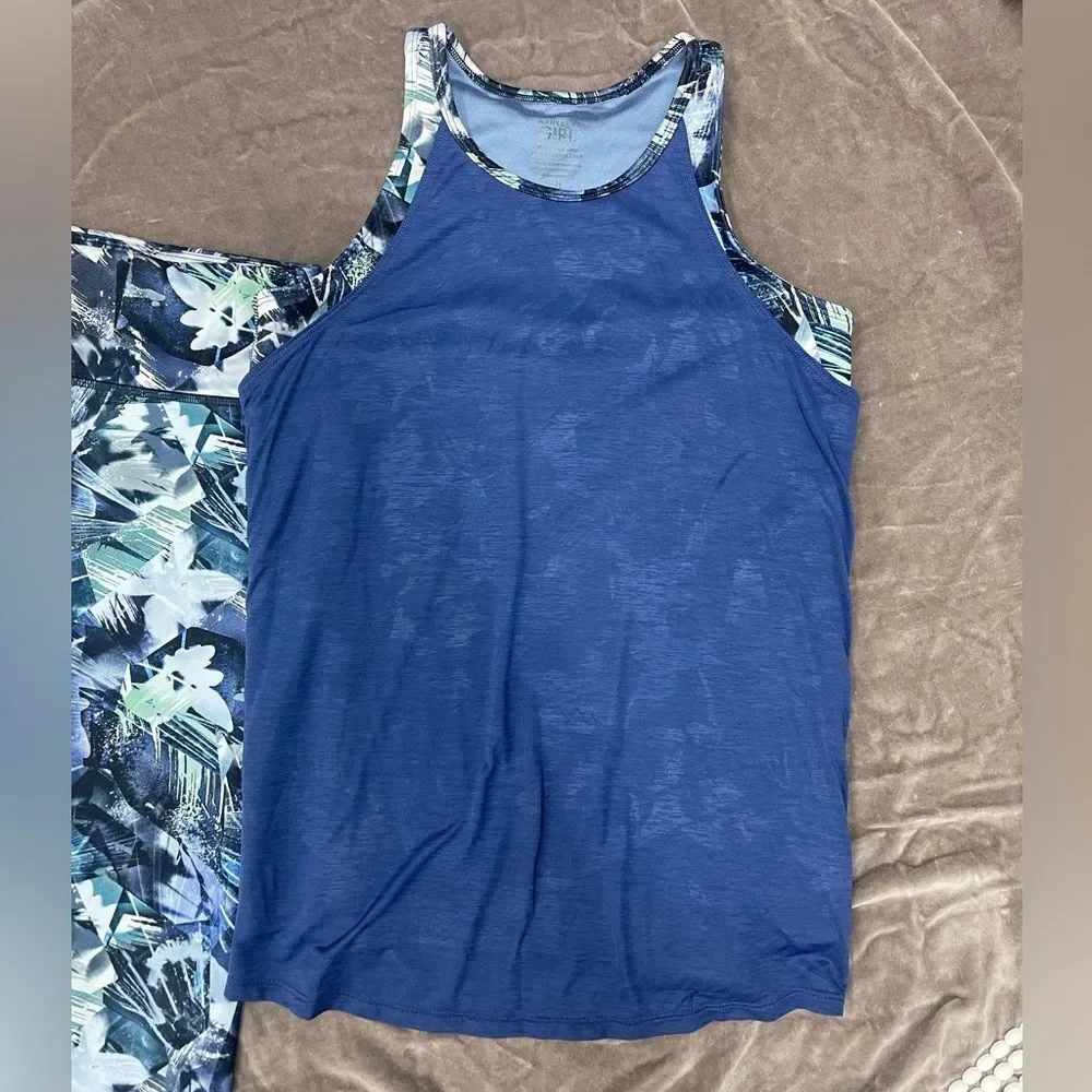 Athleta Girl Blue Floral Outfit